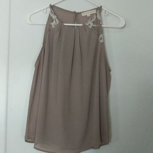 Lace trim shell